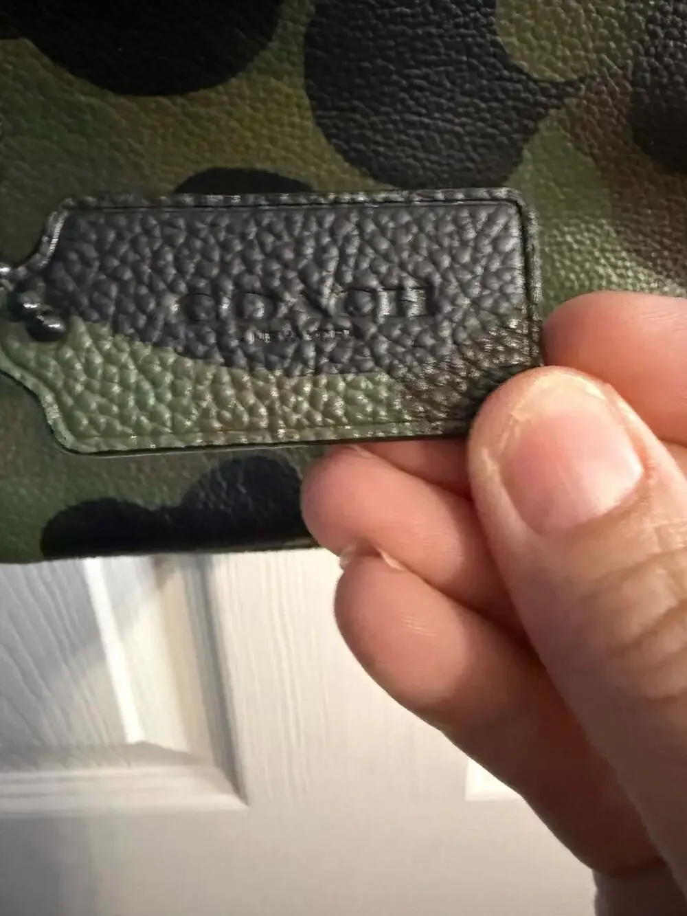 COACH Campus Pack in Printed Pebble Leather Green Camo